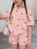 2026 Summer Fashion Girl Outing Dress up Casual Versatile Girl Capibala 3D Printed Short Sleeve Shorts Set