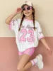 2026 Summer Fashion Girl Outing Dress up Casual Versatile Girl Capibala 3D Printed Short Sleeve Shorts Set