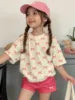 2026 Summer Fashion Girl Outing Dress up Casual Versatile Girl Capibala 3D Printed Short Sleeve Shorts Set