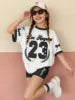 2026 Summer Fashion Girl Outing Dress up Casual Versatile Girl Capibala 3D Printed Short Sleeve Shorts Set