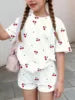 2026 Summer Fashion Girl Outing Dress up Casual Versatile Girl Capibala 3D Printed Short Sleeve Shorts Set