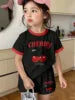 2026 Summer Fashion Girl Outing Dress up Casual Versatile Girl Capibala 3D Printed Short Sleeve Shorts Set