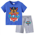 Paw Patrol Kids Set Boys Short Sleeve T-Shirt Top+Shorts 2-Piece Outfits Boys Cartoon Suit 3-8Years Children Clothes For Summer