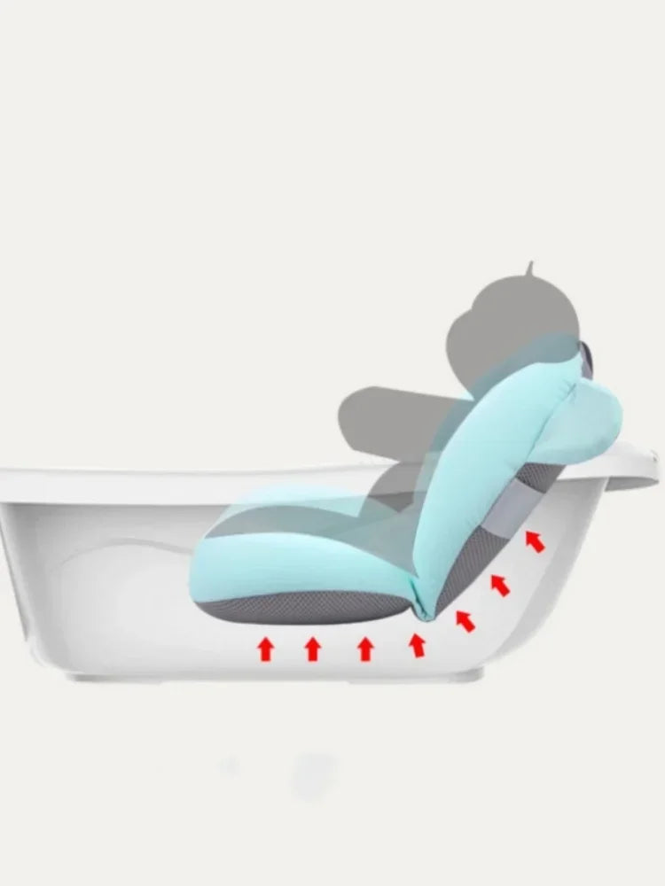 Foldable Floating Baby Bath Seat Pad Adjustable Bathtub Support Mat Shower Cushion Security Water Pad for Newborn Baby Bathing