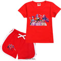 2 Pcs Suit KPop Demon Hunters Rumi Kids Teens Girls T Shirt Shorts 2pcs Sets Toddler Boys Summer Sportsuits Girl's Nightwear Set