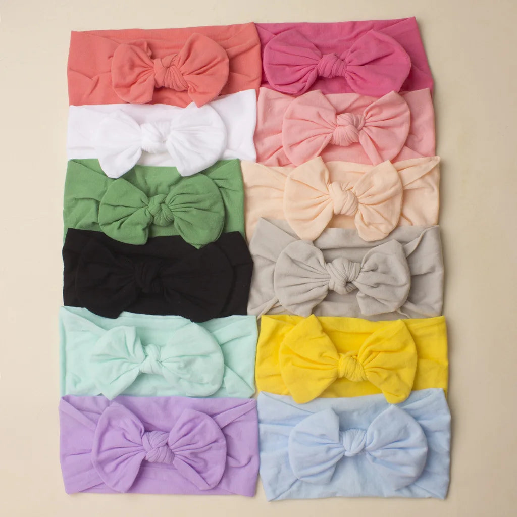 Baby Bow Headbands For Girls Soft ElasticChildren Hair Band Hair Tie Newborn Baby Hair Accessories Party Gifts Girls Headwraps