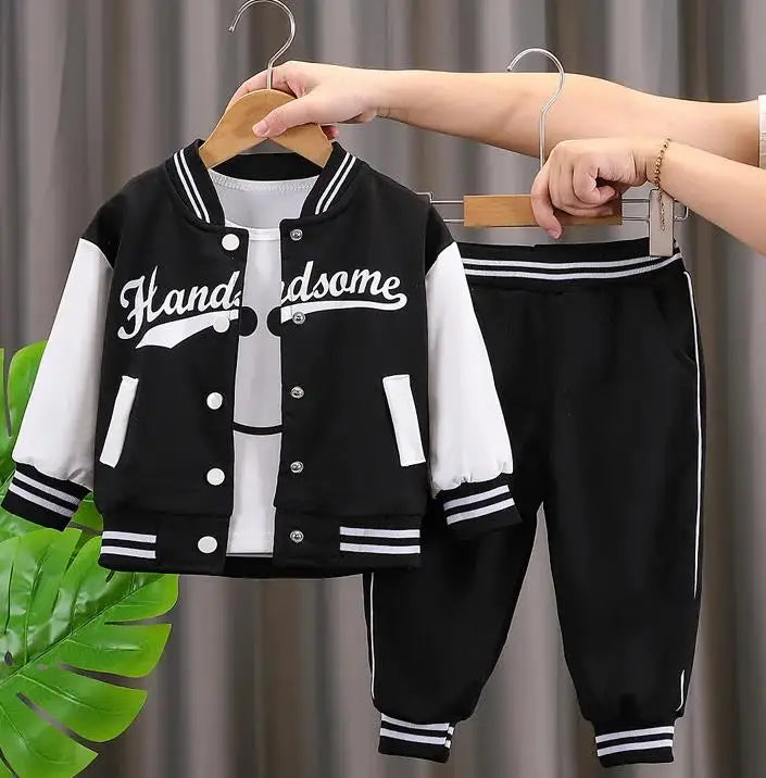 Fashion Autumn Children Suits Baby Boys Girls Clothes stamp Cotton T-Shirt Pants 2Pcs/sets Spring Toddler Clothing Sport Suits