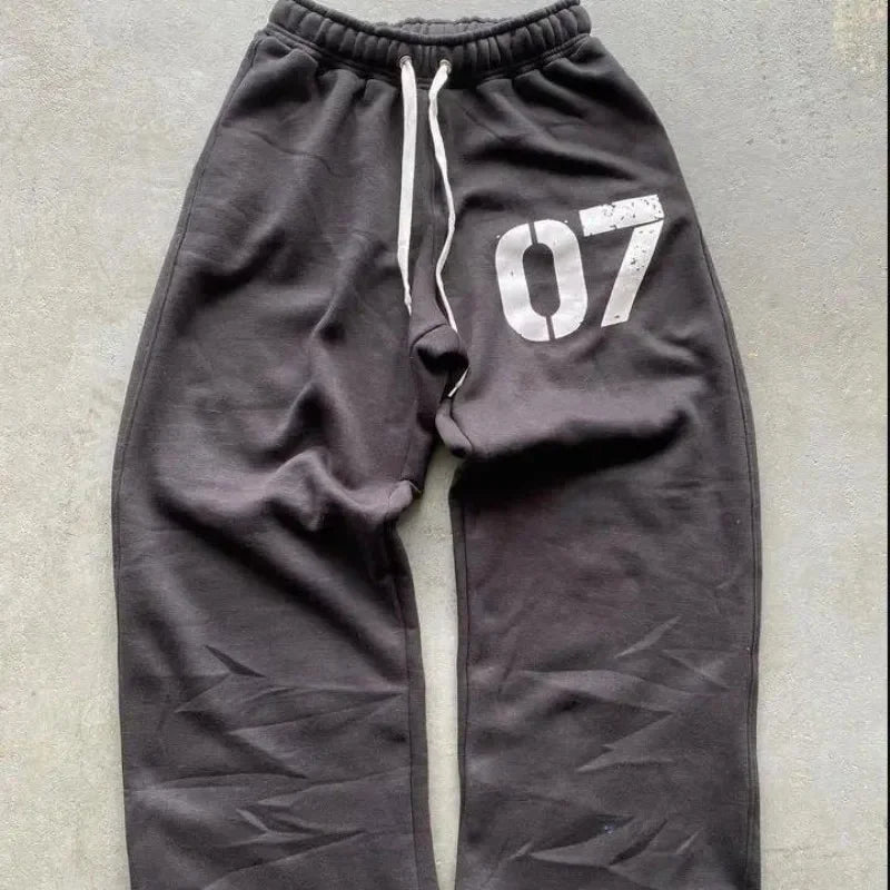 2026 Summer Grey Washed Sweatpants 3D Printed Elastic Waist Baggy Trousers Men's Casual Quick Drying Kids Streetwear