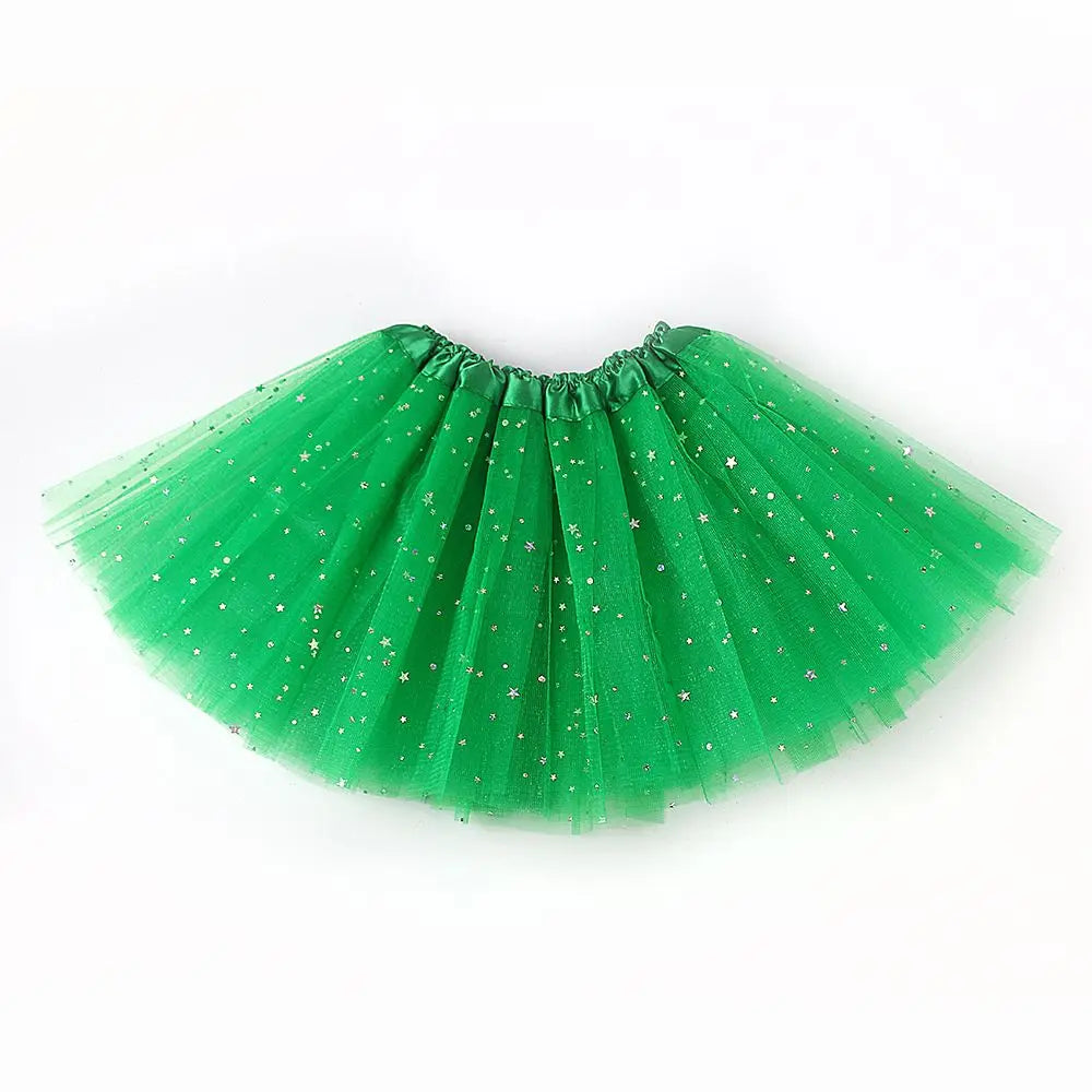 Princess Party Dress Petticoat Fancy Dress Birthday Party Tutu Dress 3 Layers Girls  Sparkling