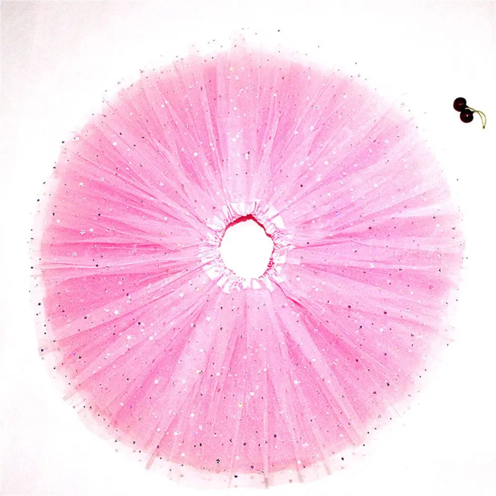 Princess Party Dress Petticoat Fancy Dress Birthday Party Tutu Dress 3 Layers Girls  Sparkling