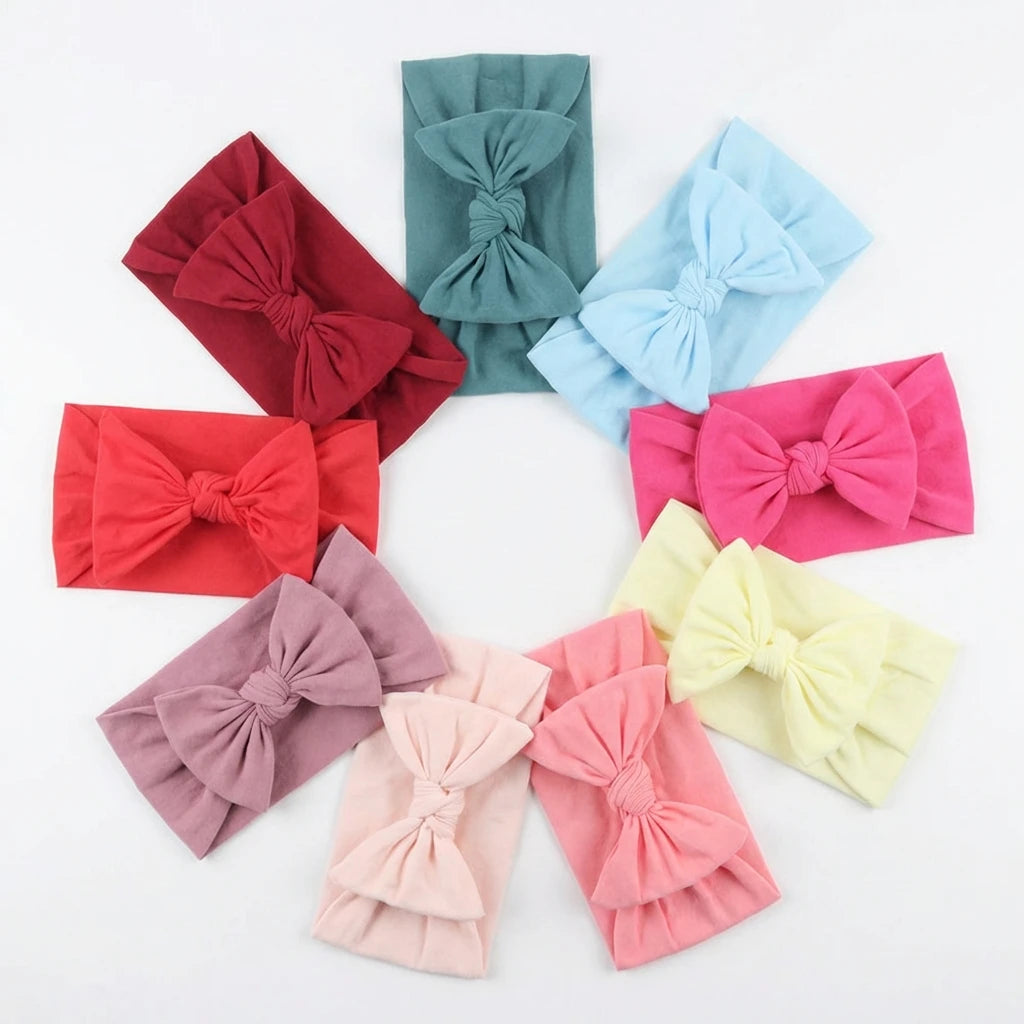 Baby Bow Headbands For Girls Soft ElasticChildren Hair Band Hair Tie Newborn Baby Hair Accessories Party Gifts Girls Headwraps