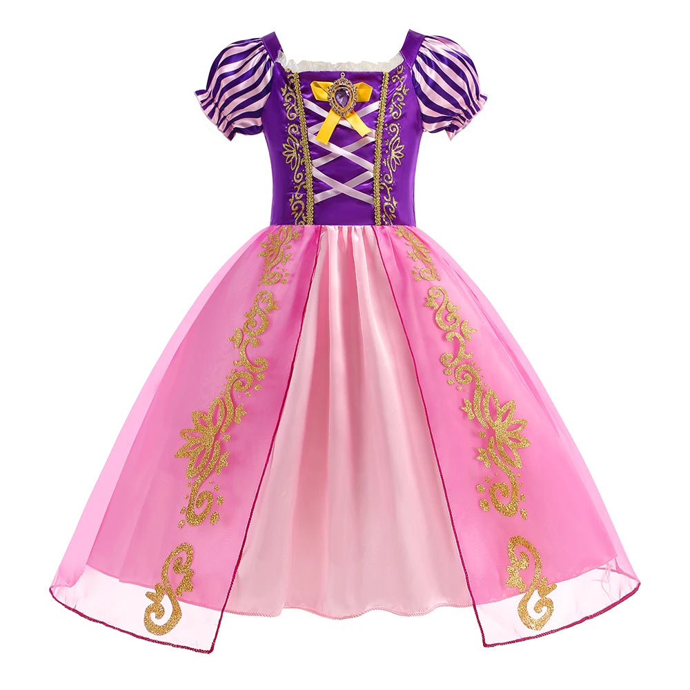 Girls Movies Snow White Princess Dress Halloween Cosplay Disguise Carnival Birthday Outfit Party Costume