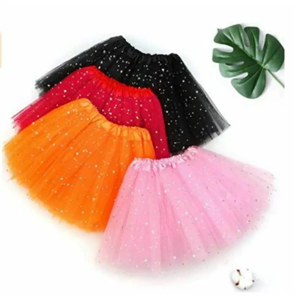 Princess Party Dress Petticoat Fancy Dress Birthday Party Tutu Dress 3 Layers Girls  Sparkling