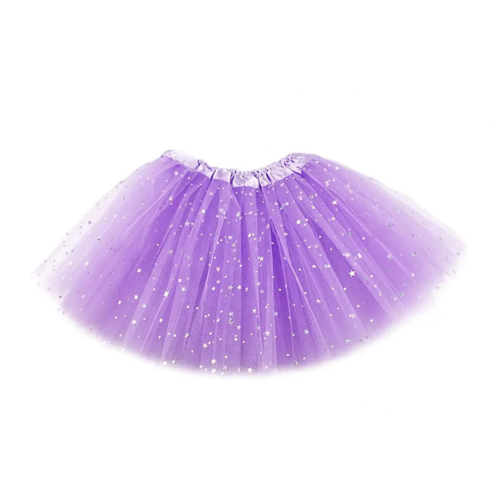 Princess Party Dress Petticoat Fancy Dress Birthday Party Tutu Dress 3 Layers Girls  Sparkling