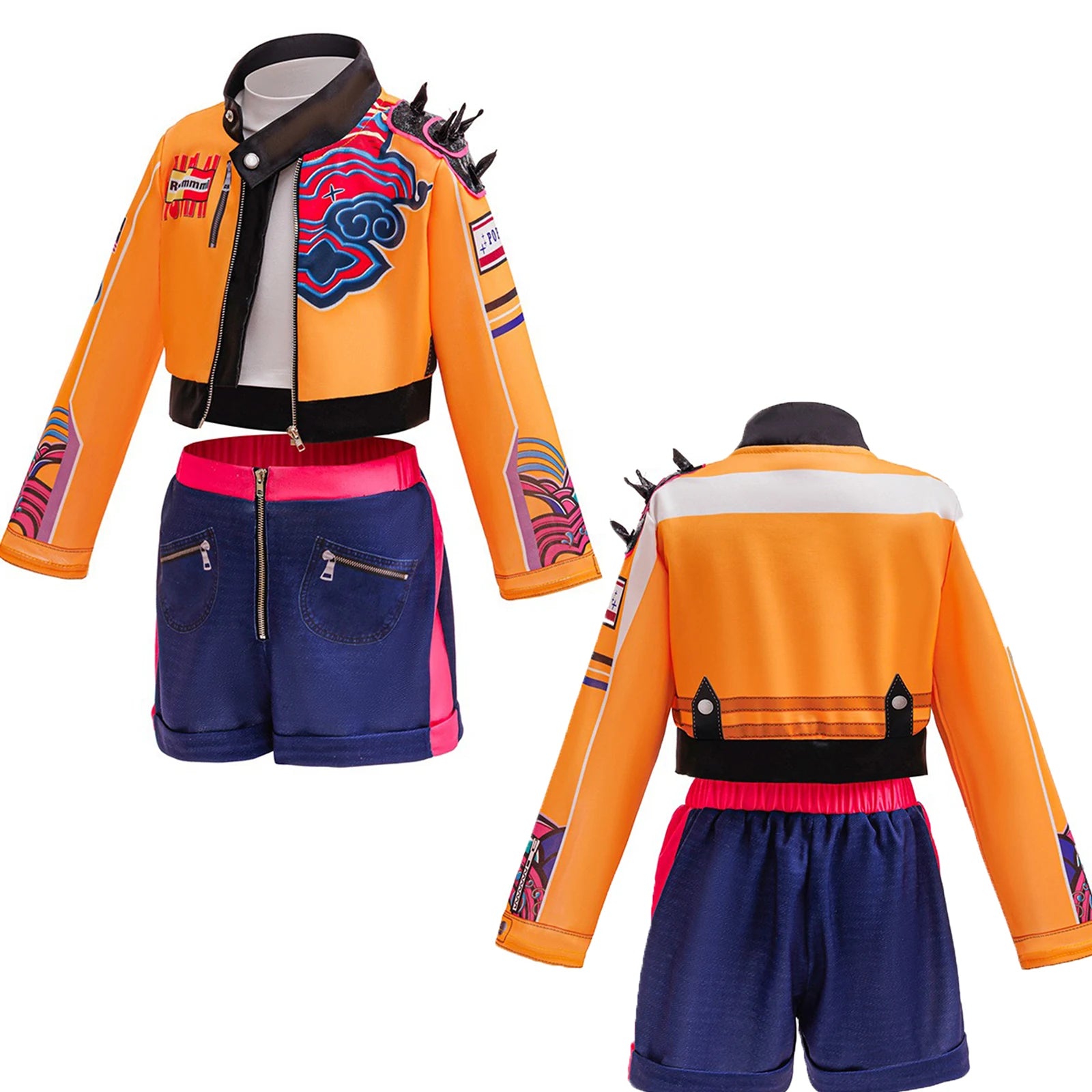 K-pop Hunters Cosplay Rumi Kpop Singer Hunt'trix Dress Up Girls Costumes Kids Party Carneval