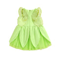 Toddler Girl Dress Mesh Butterfly Wing Solid Zipper Closure Crew Neck Sleeveless A Line Dress