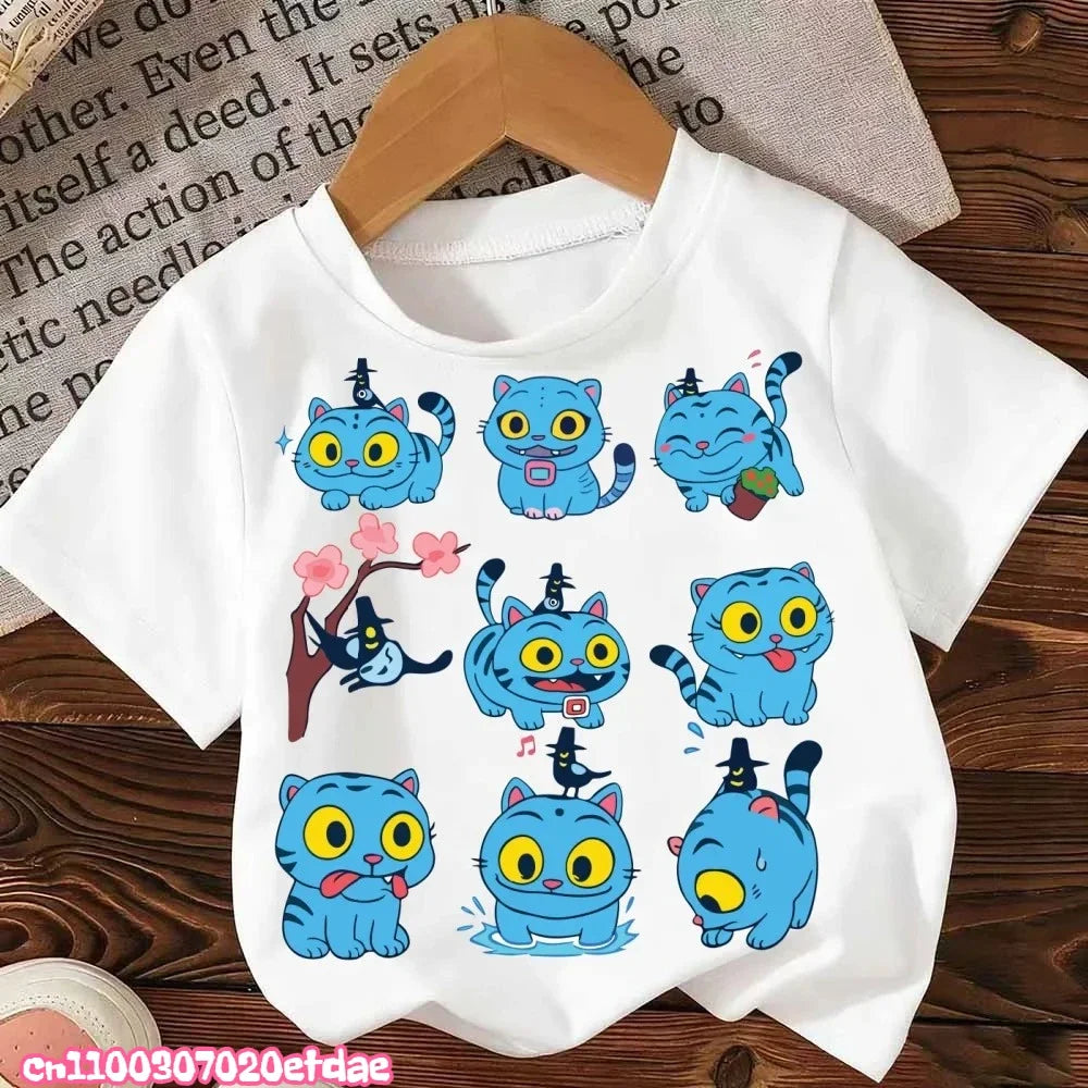 Kpop Demon Hunters Cartoon Tee Shirt Harajuku Cool Kids T-shirts Cotton Summer Tops Saja Boys Outfits Gift Baby Girl Boy Clothes