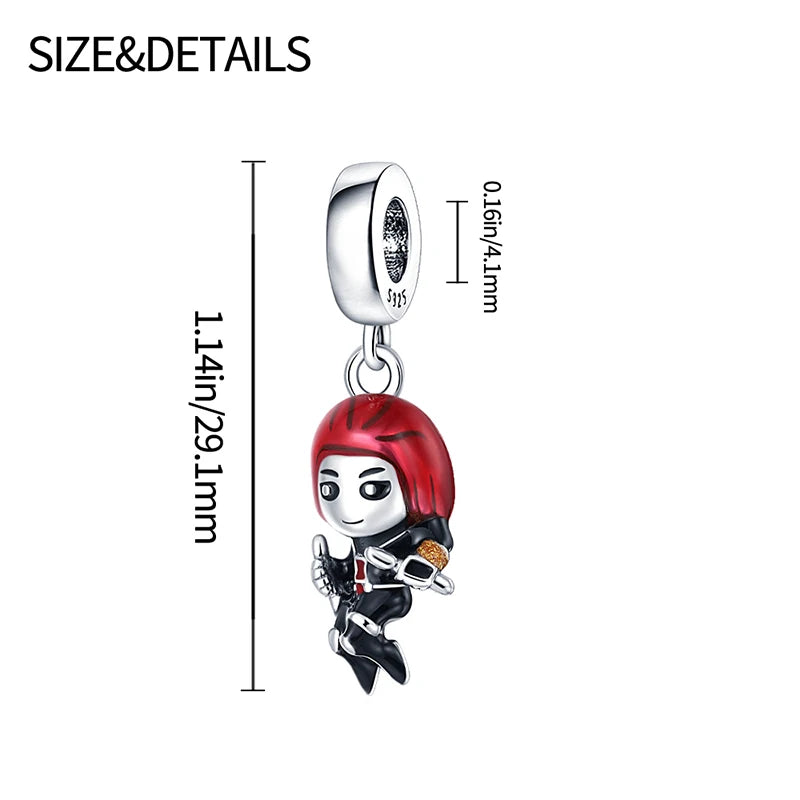 Marvel The Avengers (Animated Film) Lron Man Helmet 925 Sterling Silver Charms Bead Original Women Bracelet DIY Jewelry Hot Gift