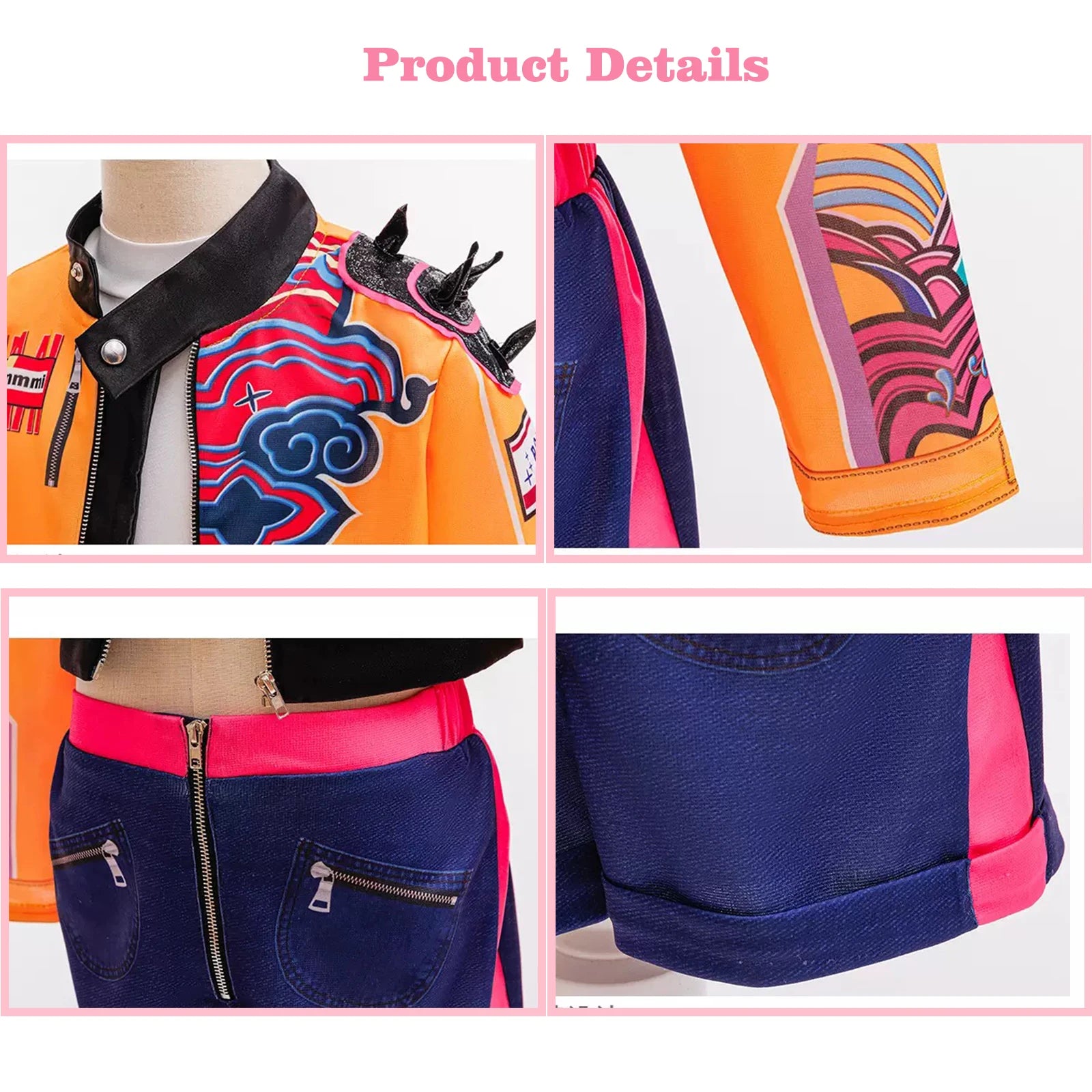 K-pop Hunters Cosplay Rumi Kpop Singer Hunt'trix Dress Up Girls Costumes Kids Party Carneval