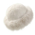 Fuffy Fur Kids Winter Hat Solid Color Thicken Plush Warm Mongolian Hats For Boys Girls Outdoor Cold-proof  Bucket Cap