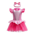 Baby Girls Costumes Kid Romper Tutu Dress with Headband Infant Baby Girl Princess Alice Clothes Aurora Belle Dress Party Costume