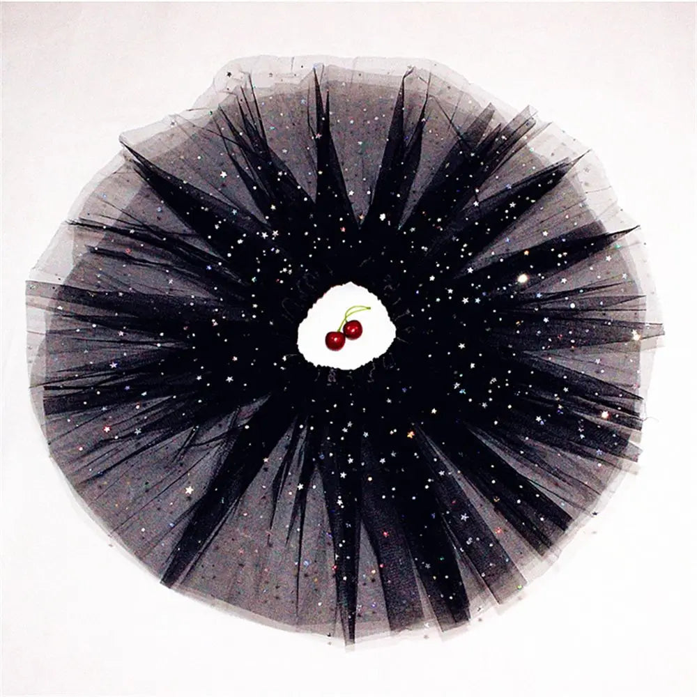Princess Party Dress Petticoat Fancy Dress Birthday Party Tutu Dress 3 Layers Girls  Sparkling