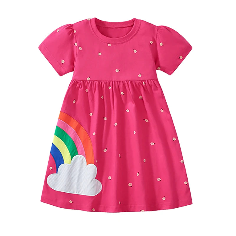 Little maven Baby Girls Casual Clothes Little  Girls 2026 New Summer Dress Kids Elegant Party Dress Children's Clothing