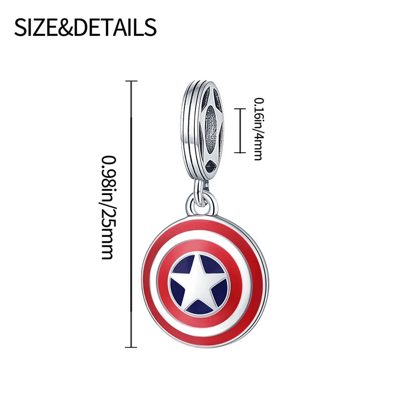 Marvel The Avengers (Animated Film) Lron Man Helmet 925 Sterling Silver Charms Bead Original Women Bracelet DIY Jewelry Hot Gift