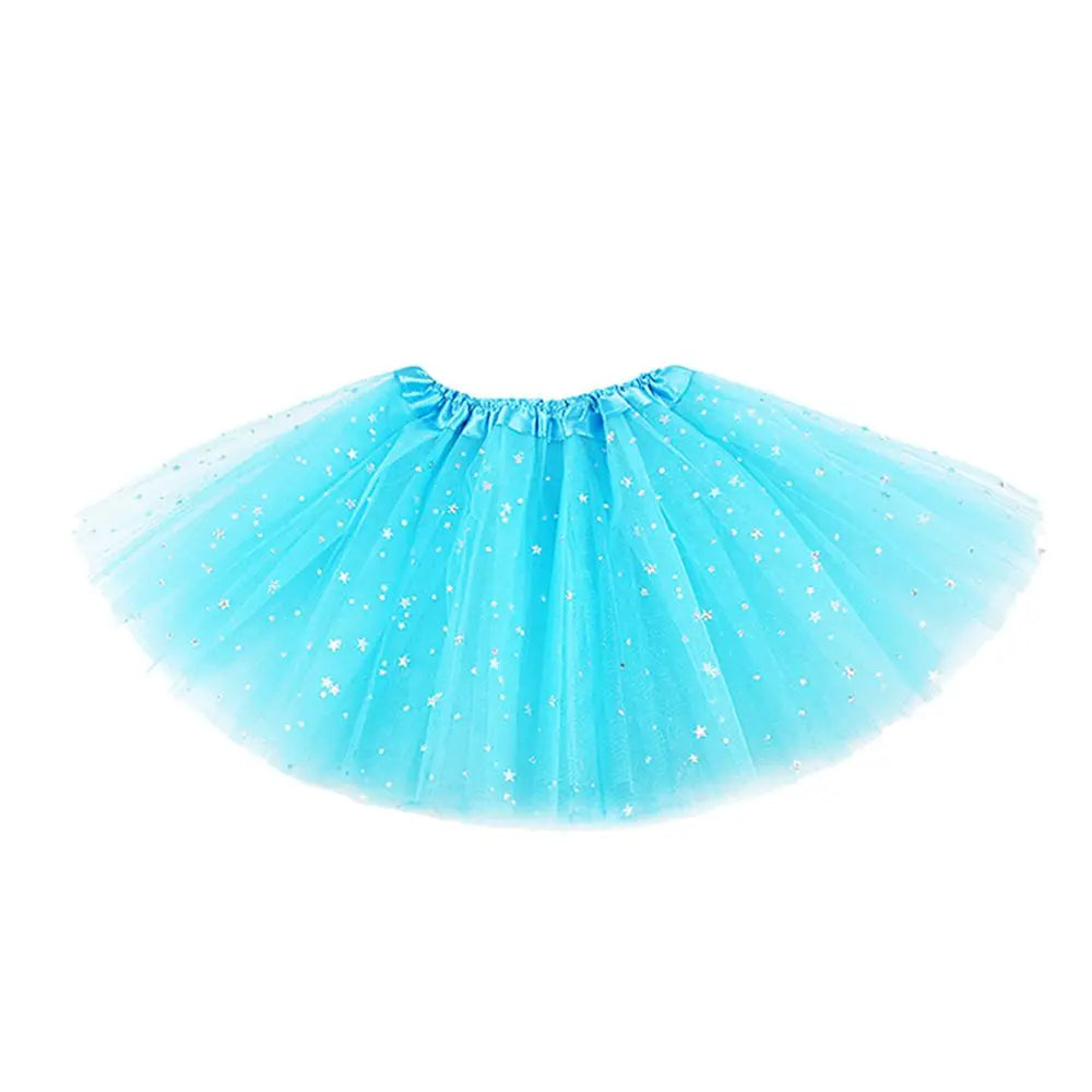 Princess Party Dress Petticoat Fancy Dress Birthday Party Tutu Dress 3 Layers Girls  Sparkling