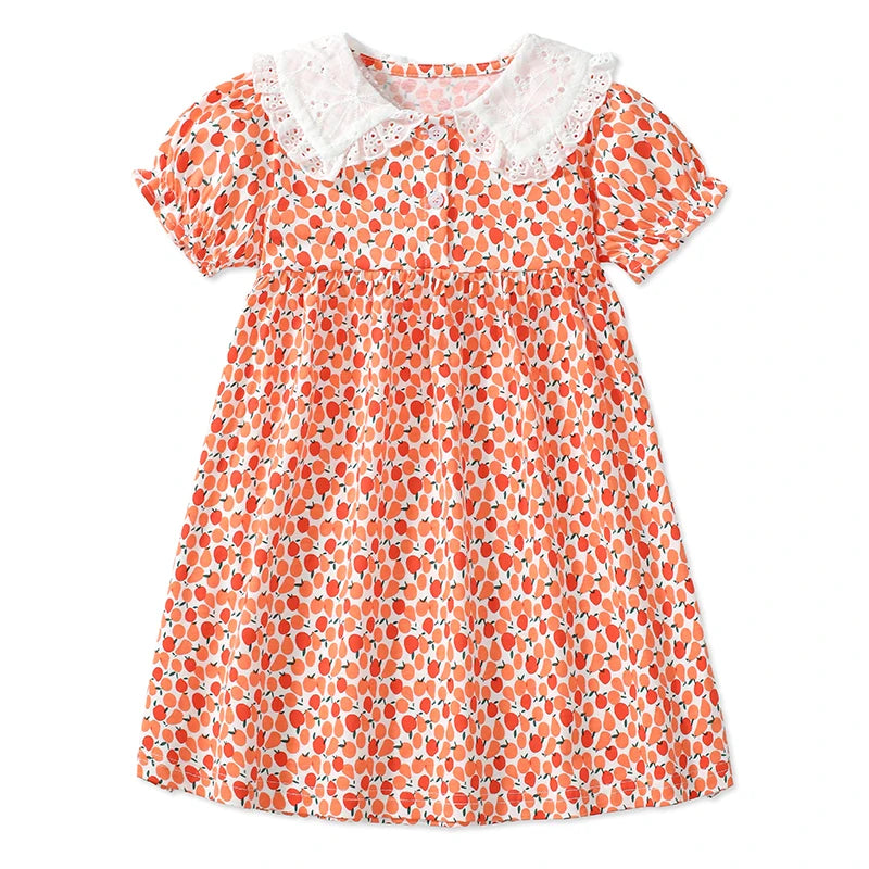 Little maven Baby Girls Casual Clothes Little  Girls 2026 New Summer Dress Kids Elegant Party Dress Children's Clothing