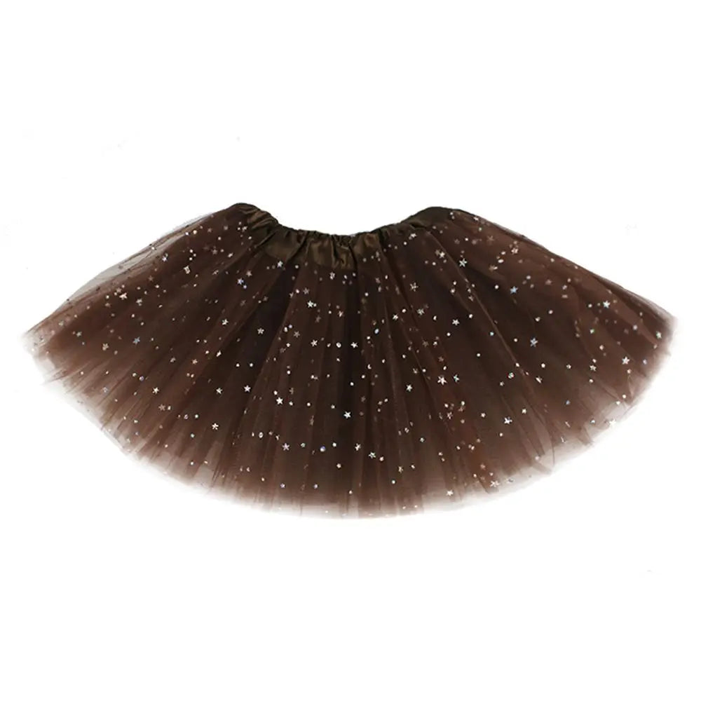 Princess Party Dress Petticoat Fancy Dress Birthday Party Tutu Dress 3 Layers Girls  Sparkling
