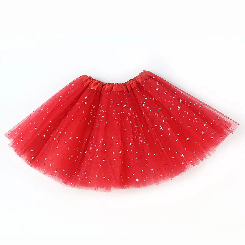 Princess Party Dress Petticoat Fancy Dress Birthday Party Tutu Dress 3 Layers Girls  Sparkling