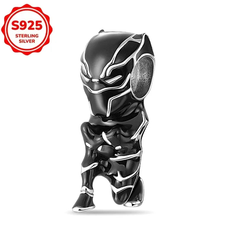 Marvel The Avengers (Animated Film) Lron Man Helmet 925 Sterling Silver Charms Bead Original Women Bracelet DIY Jewelry Hot Gift