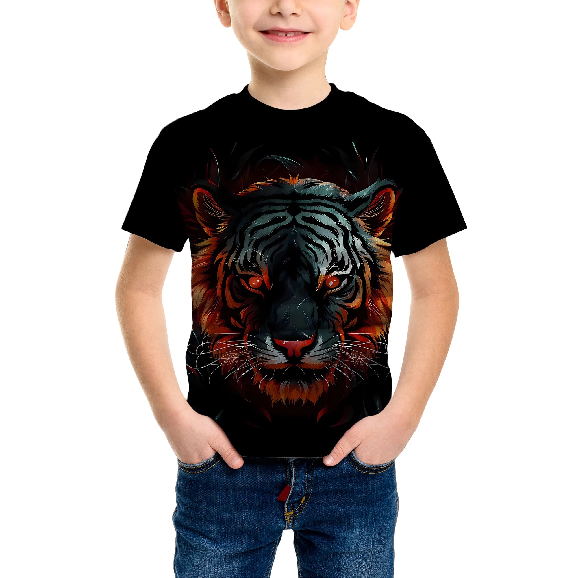 Demon Hunters Saja Boys Kids T-shirts Baby Girl Boy Cartoon Short Sleeve Tops Anime Fans T-shirt Children's Clothing