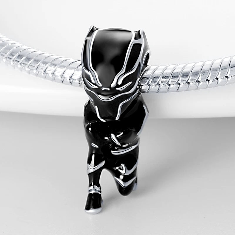 Marvel The Avengers (Animated Film) Lron Man Helmet 925 Sterling Silver Charms Bead Original Women Bracelet DIY Jewelry Hot Gift