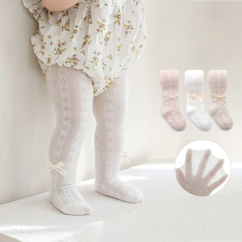 0-8Y Infant Boys Girls Summer Mesh Thin Pantyhose Soft Cotton Toddler Baby Tights Newborn Kids Breathable transparent Stockings