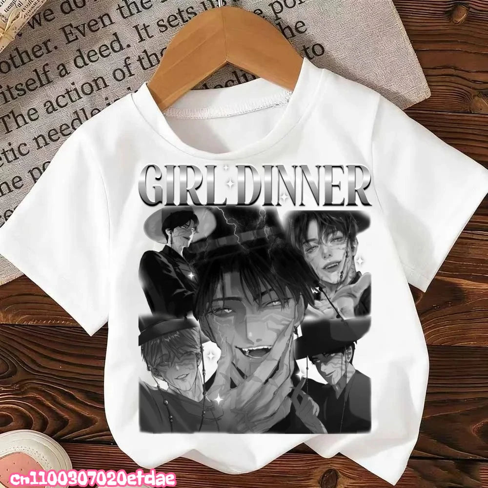 Kpop Demon Hunters Cartoon Tee Shirt Harajuku Cool Kids T-shirts Cotton Summer Tops Saja Boys Outfits Gift Baby Girl Boy Clothes